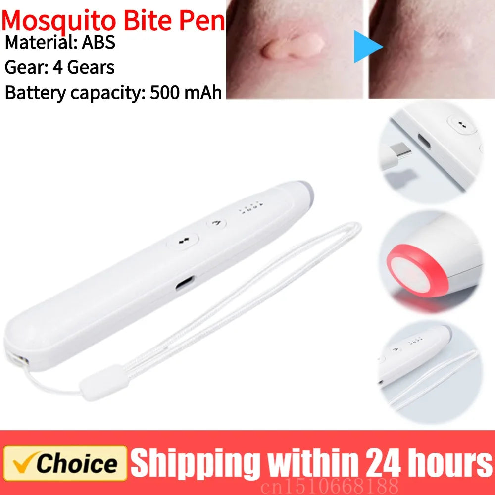 Electronic Mosquito Bite Pen Natural Mosquito Bite Heat Pen Chemical-Free Electric Insect Bite Healer for Camping Travel Outdoor