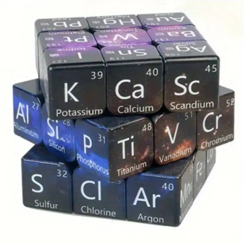Educational Gift UV Print Educational Magic Cube, Charming Chemical Elements, Physical Formula 3*3 Magic Cube, Great Gift For Fr