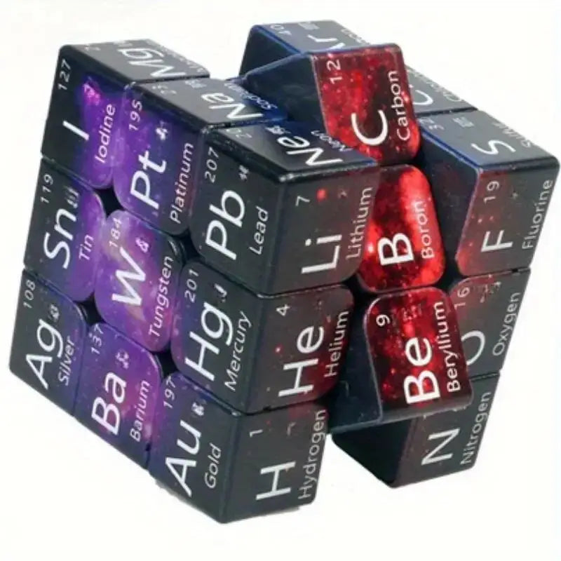 Educational Gift UV Print Educational Magic Cube, Charming Chemical Elements, Physical Formula 3*3 Magic Cube, Great Gift For Fr